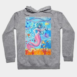 Pink Tailfin Mermaid Hoodie